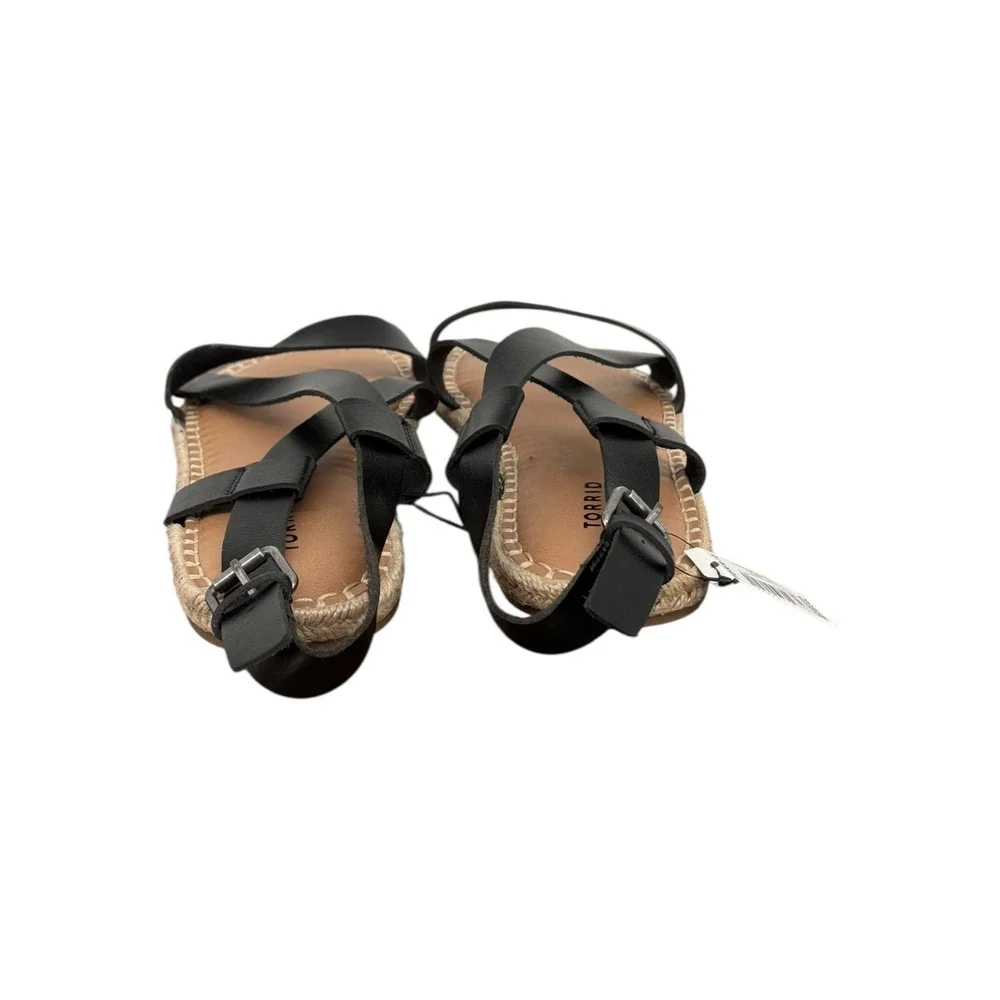 Torrid‎ Black Espadrille Slingback Sandals Women's Size 10.5 Wide